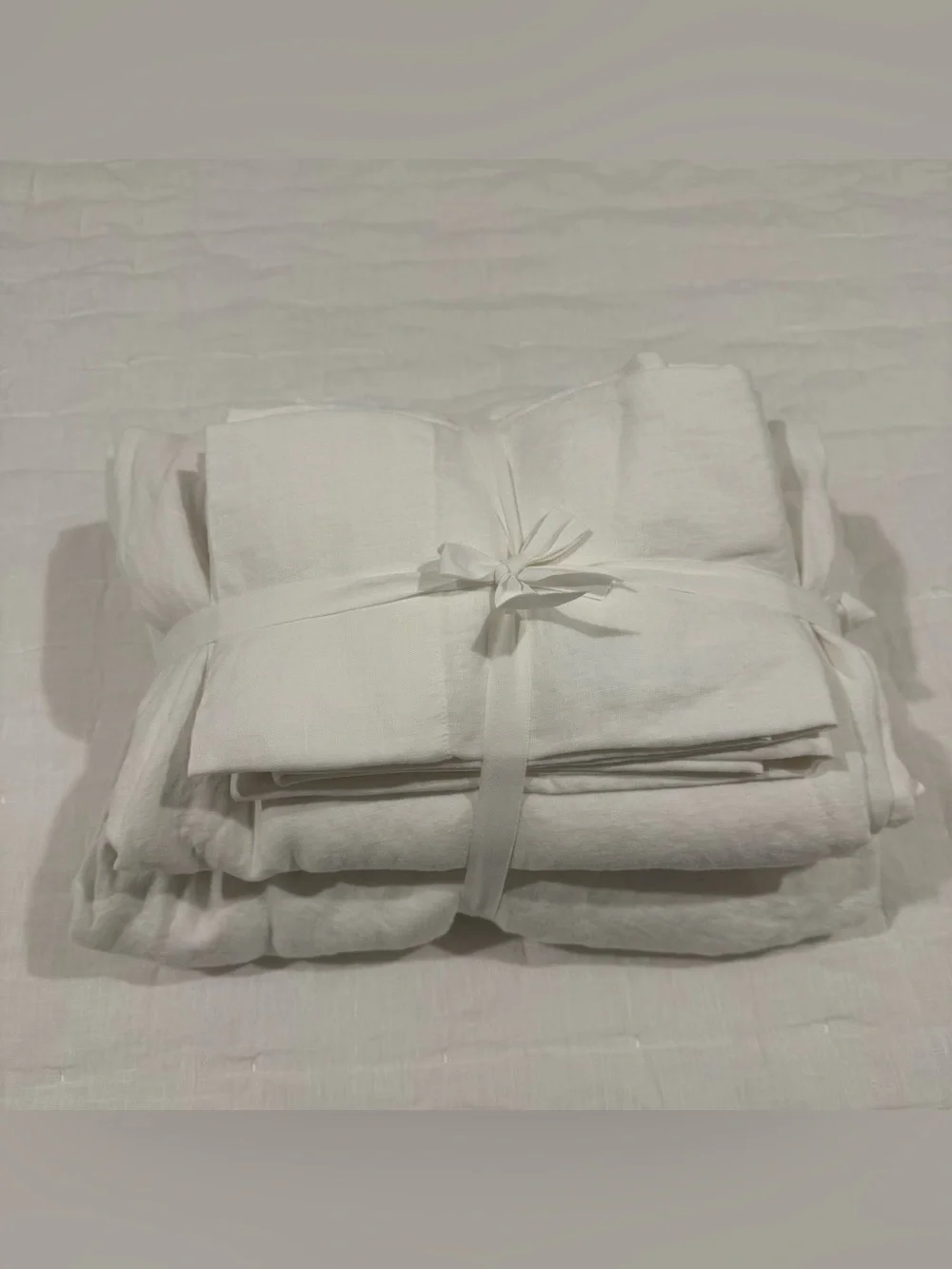 Quince European Linen Sheet Set 4-piece King MSRP $204 - White
